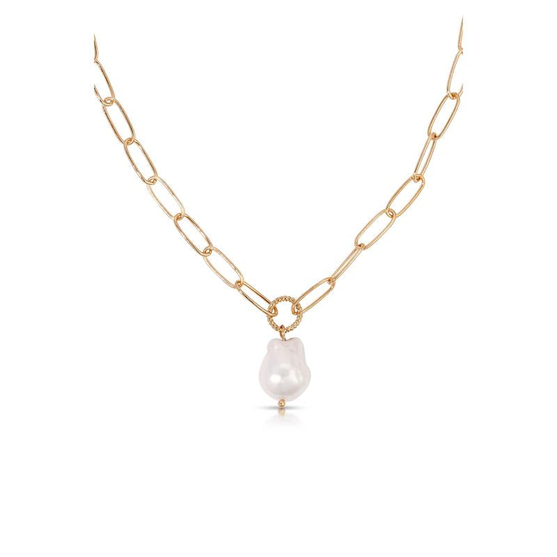 Single Pearl Chain Necklace