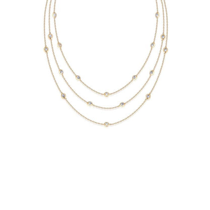 Perfect Crystal Dotted Layered Necklace