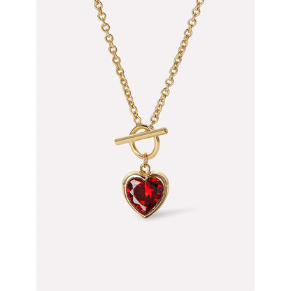 Gold Heart Necklace - Hana Lee Heart