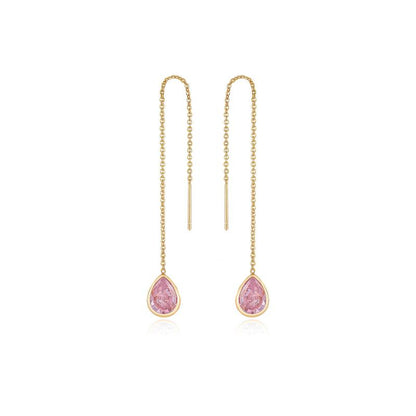 Barely There Chain and Crystal Dangle Earrings