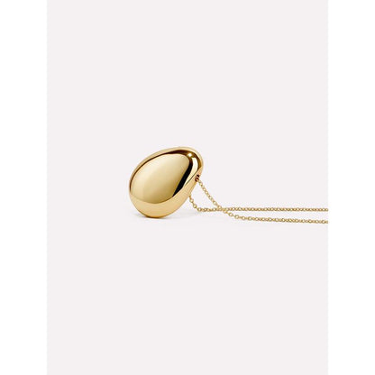 Gold Pendant Necklace - Pebble