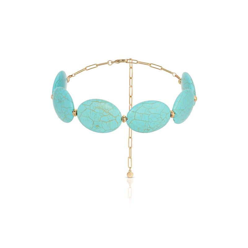 Oval Turquoise Stones Statement Choker