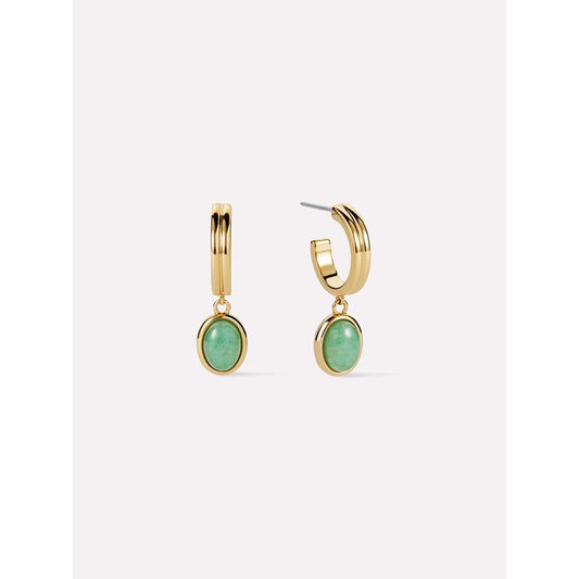 Gemstone Hoop Earrings - Dobby