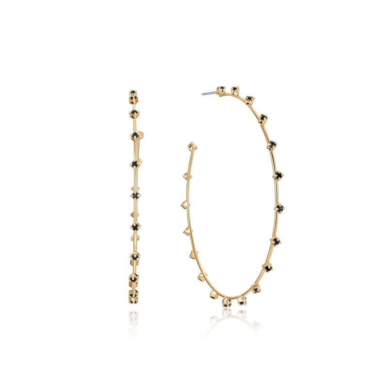 Simple Spark Crystal Hoops