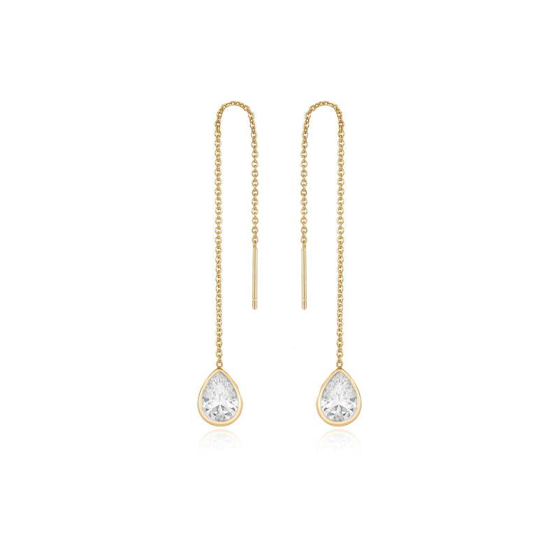 Barely There Chain and Crystal Dangle Earrings