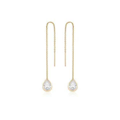 Barely There Chain and Crystal Dangle Earrings