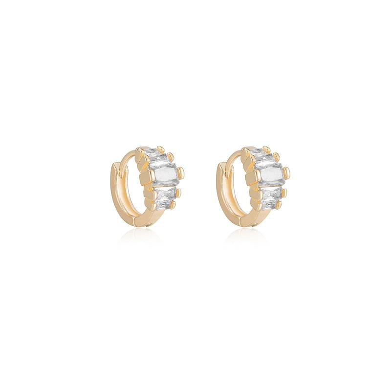 Diamond Shine Mini Hoop Earrings