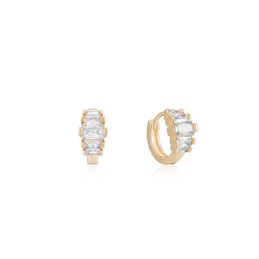 Diamond Shine Mini Hoop Earrings