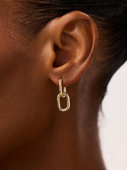 Gold Drop Earrings - Rox Mini Double