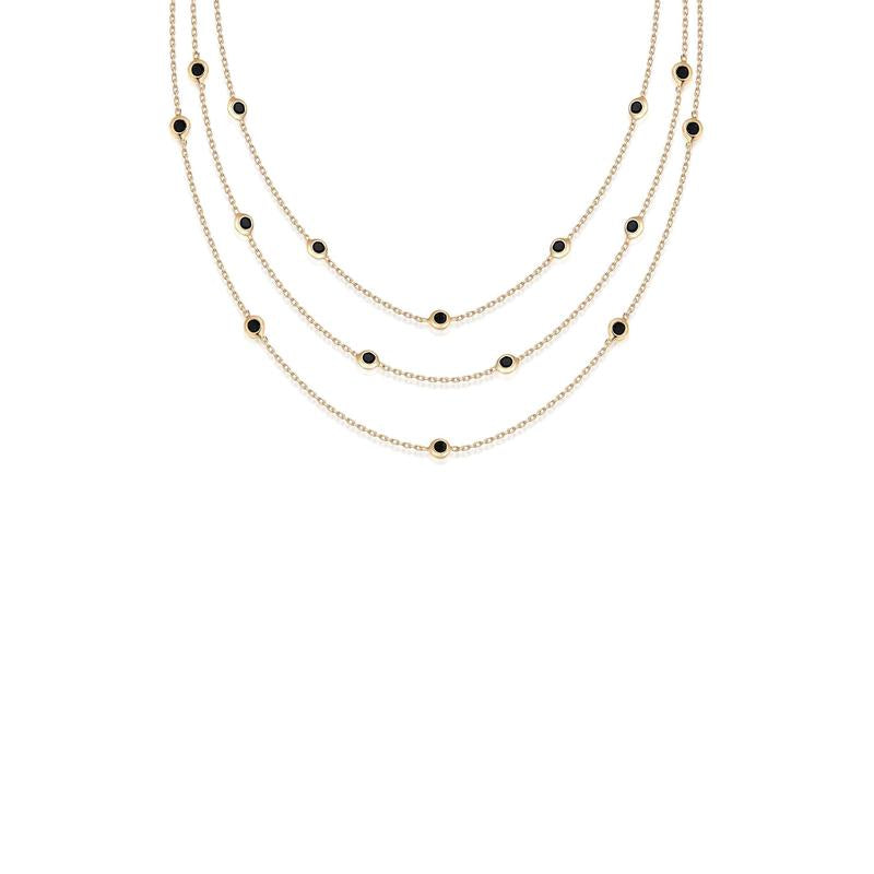 Perfect Crystal Dotted Layered Necklace