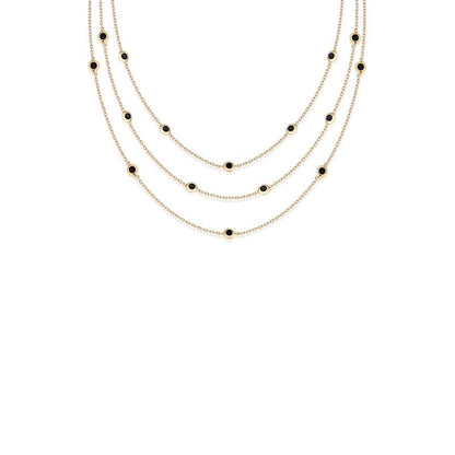 Perfect Crystal Dotted Layered Necklace